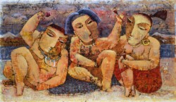 Червоне вино, кольорова монотипія, 58х80, 2003 р.