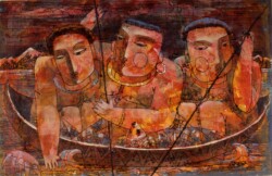 Рибалки, кольорова монотипія, 58х82, 2000 р.