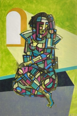 Дівчина біля вікна, полотно акрил, 120х80, 2025 р.