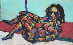 Дівчина,  картон акрил, 58х80, 2025 р.